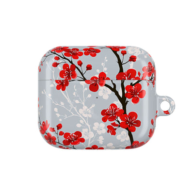 Scarlet Plum Blossom · Hard Case for AirPods & AirPods Pro · Red
