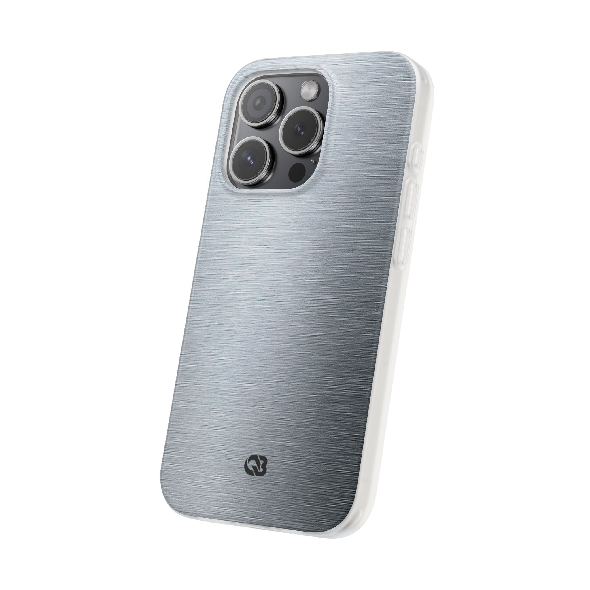 Silver Lite Phone Case for iPhone - Satin Chrome Grain