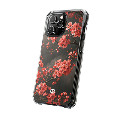 Dark Sakura Nocturne · Clear Impact Magnetic Phone Case for iPhone ·  Black