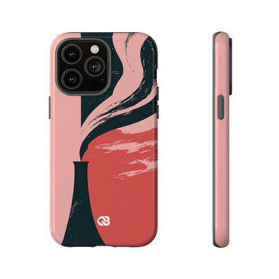 Pink Tough Phone Case for iPhone - Cinder Rose Plume
