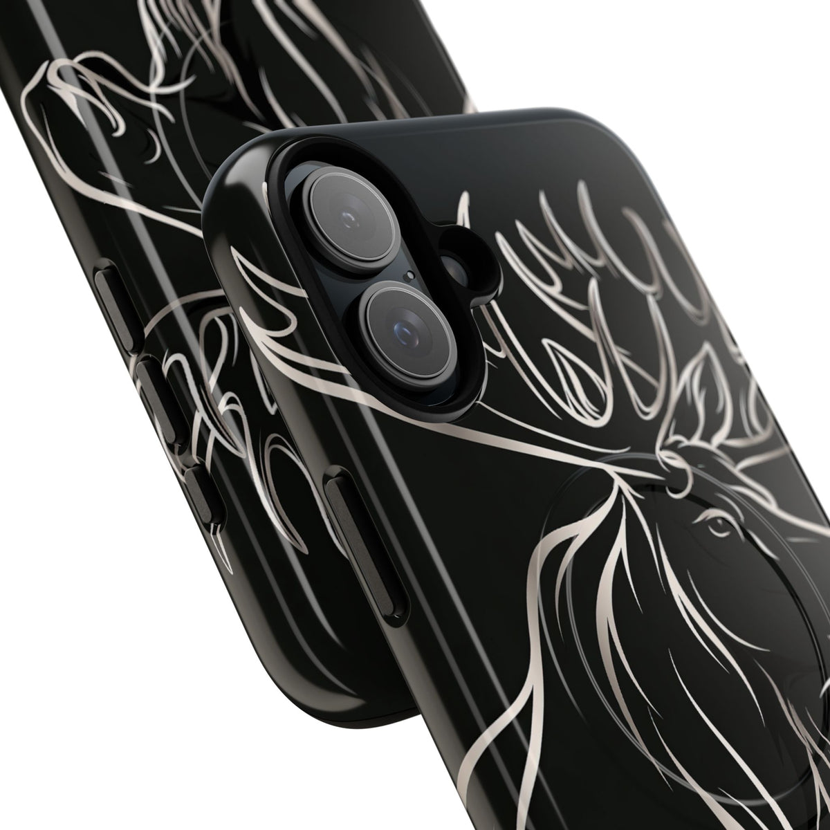 Nordic Moose Contour · Tough 2.0 Magnetic Phone Case for iPhone · Black