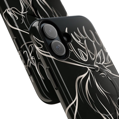 Nordic Moose Contour · Tough 2.0 Magnetic Phone Case for iPhone · Black