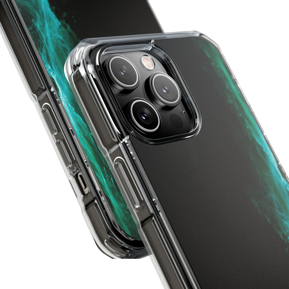 Luminous Plume · Clear Impact Magnetic Phone Case for iPhone · Teal