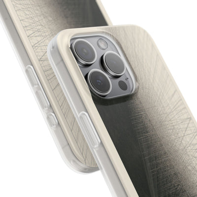 Beige Lite Phone Case for iPhone - Brutalist Graphite Grid