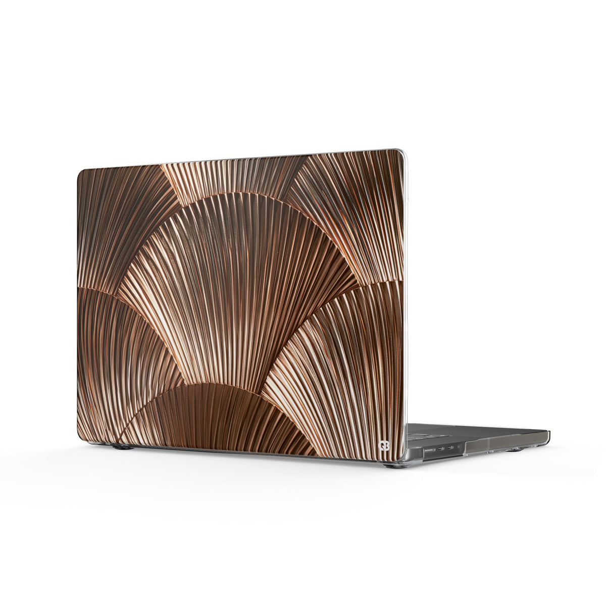 Rose Gilded Fan · Clear Hard Case for MacBook · Gold
