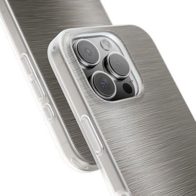 Grey Lite Phone Case for iPhone - Brushed Industrial Steel