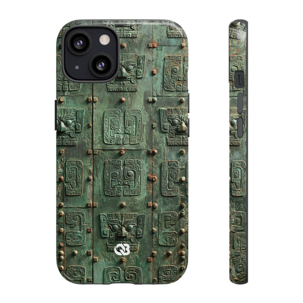 Dynastic Bronze Relief · Tough Phone Case for iPhone · Green
