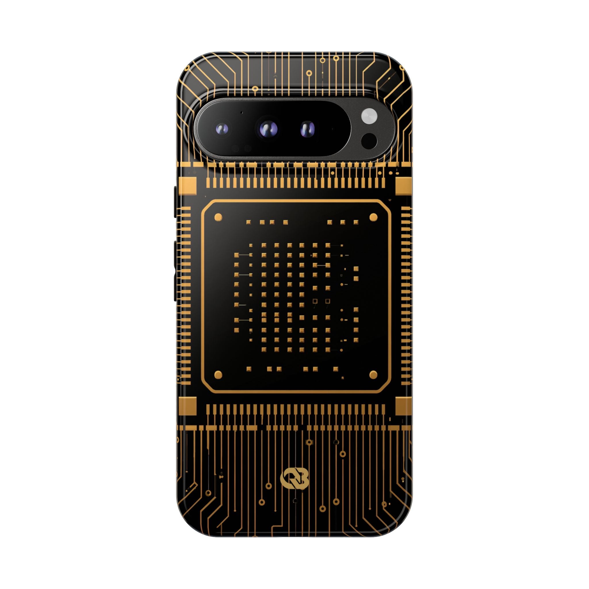 Gold Tough Phone Case for Google Pixel - Cyber Gold Processor