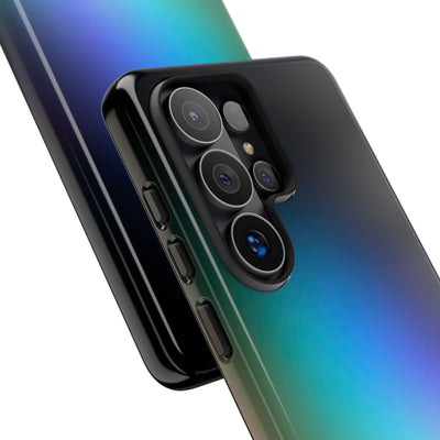 Black Tough Phone Case for Samsung - Electric Prism Grain