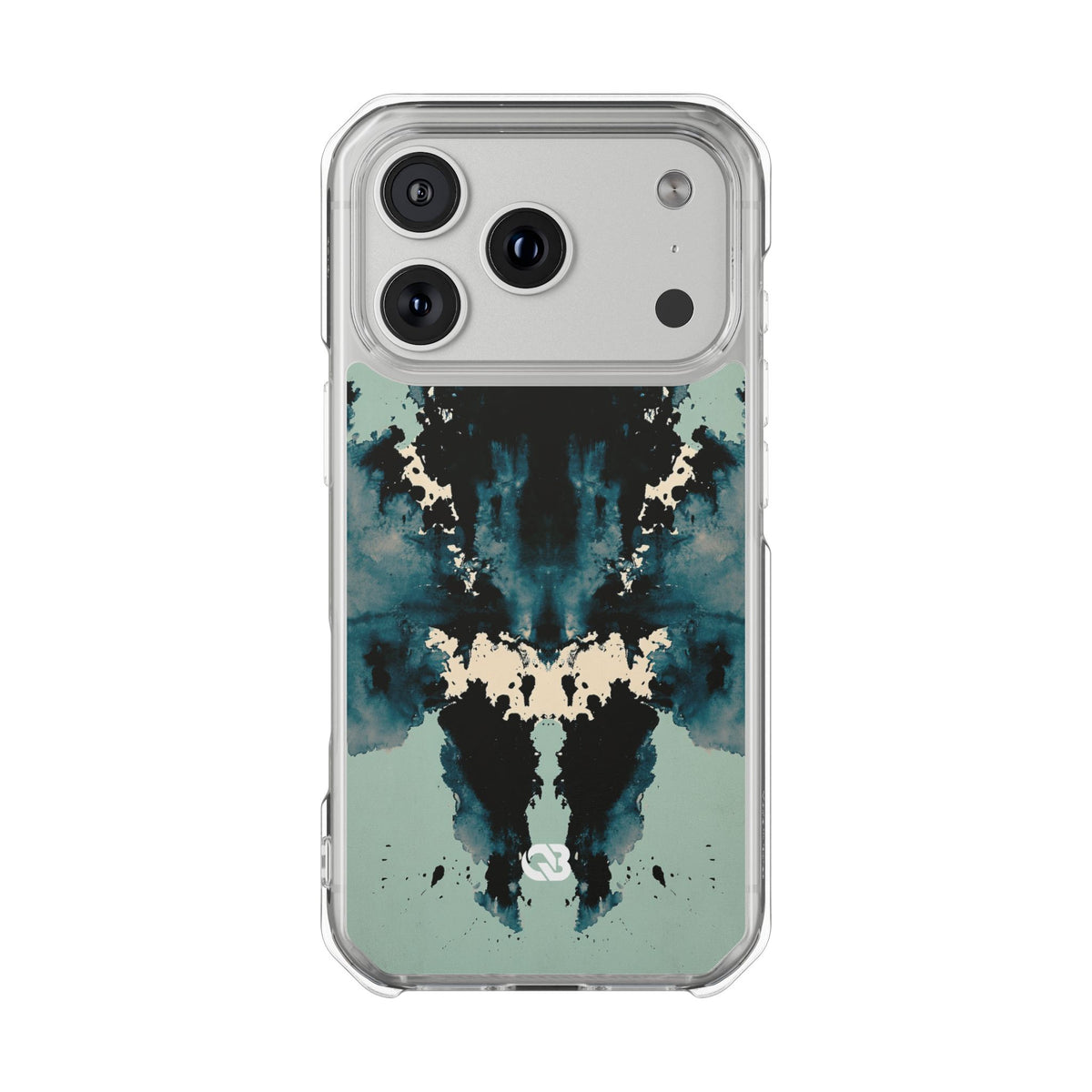 Rorschach Ink Void · Clear Impact Magnetic Phone Case for iPhone ·  Black