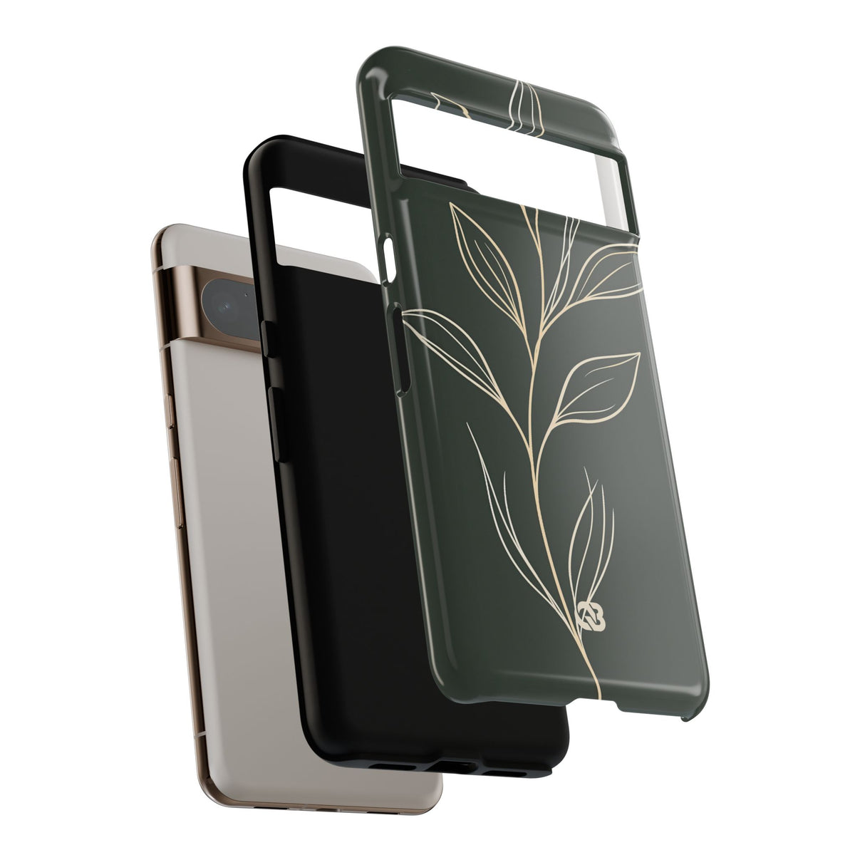 Minimal Botanical Stem · Tough Phone Case for Pixel ·  Green