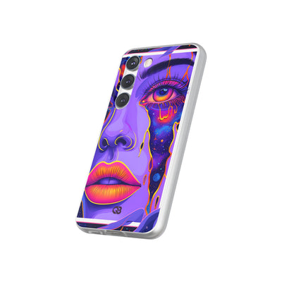 Violet Cosmic Gaze · Soft Custodia per Samsung