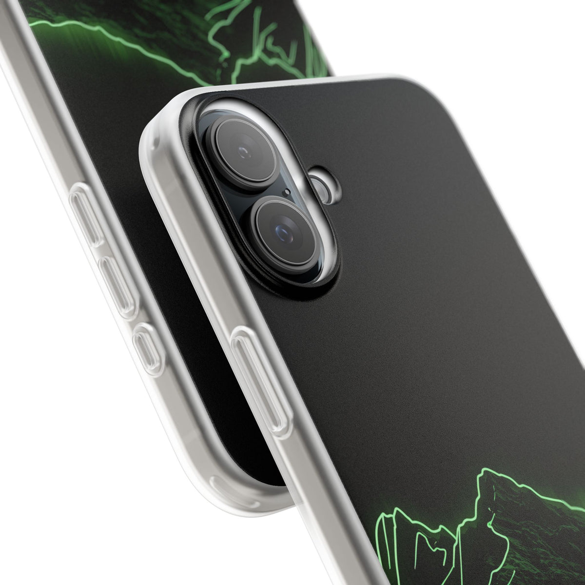 Nordic Mountain Contour · Lite Phone Case for iPhone ·  Black