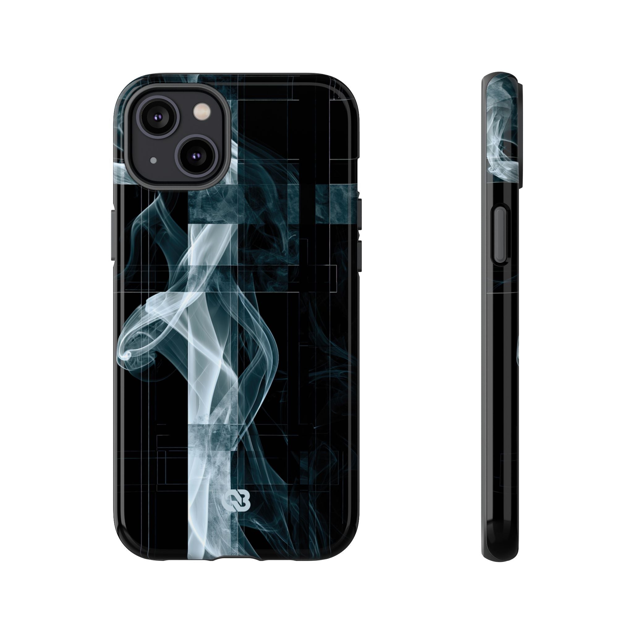 Black Tough Phone Case for iPhone - Arctic Vapor Grid
