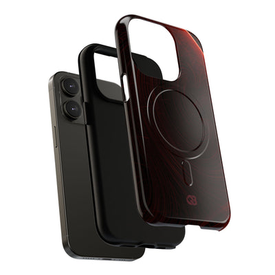 Red Tough 2.0 Magsafe Phone Case for iPhone - Crimson Flare Flux