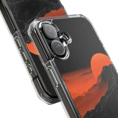Solar Ridge Mesh · Clear Impact Magnetic Phone Case for iPhone · Black