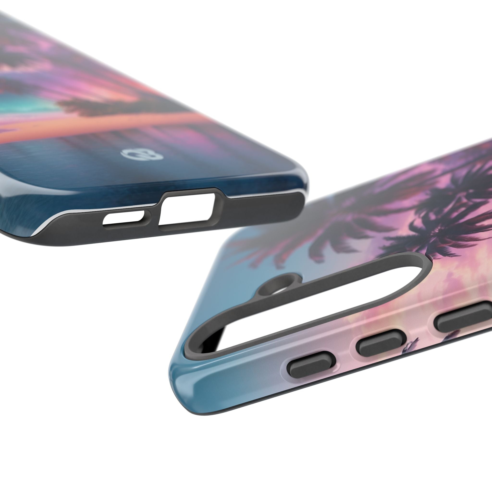 Neon Shore Palms · Tough Handyhülle für Samsung