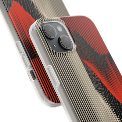 Red Lite Phone Case for iPhone - Crimson Pulse Topo