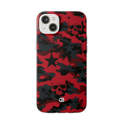 Crimson Skull Camo · Lite Phone Case for iPhone ·  Red