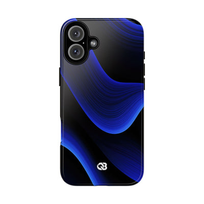 Blue Tough Phone Case for iPhone - Electric Cobalt Flow