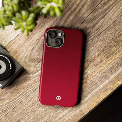 Red Tough Phone Case for iPhone - Crimson Velvet Fade