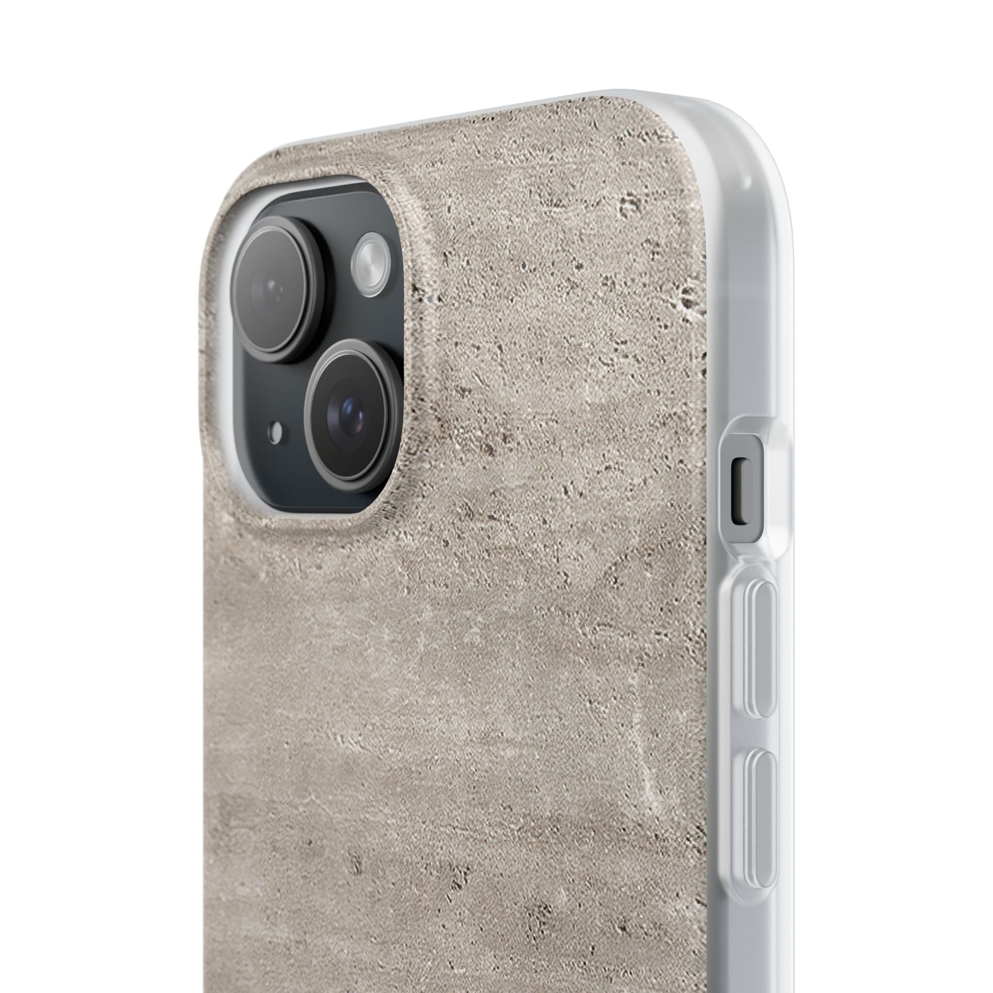 Grey Lite Phone Case for iPhone - Brutalist Stone Grit
