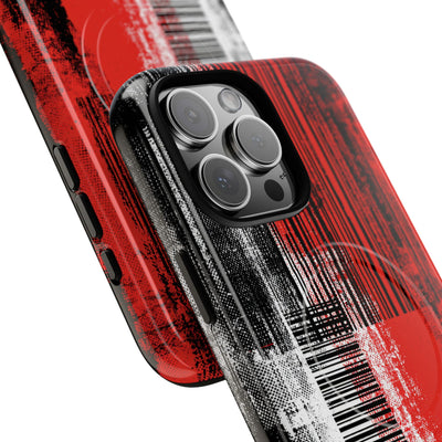 Distorted Barcode · Tough 2.0 Magnetic Phone Case for iPhone · Black