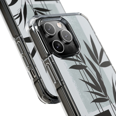 Grey Impact MagSafe Phone Case for iPhone - Sage Bamboo Noir