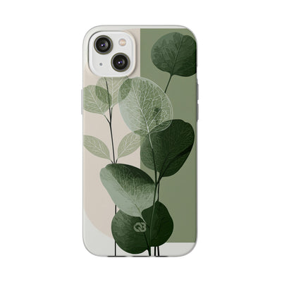 Green Lite Phone Case for iPhone - Sage Leaf Skeletals