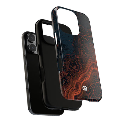 Black Tough Phone Case for iPhone - Volcanic Basalt Map