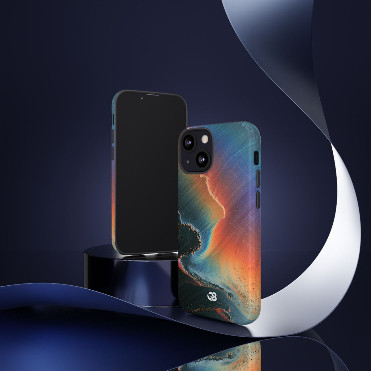 Prismatic Aura Shift · Tough Phone Case for iPhone · Blue