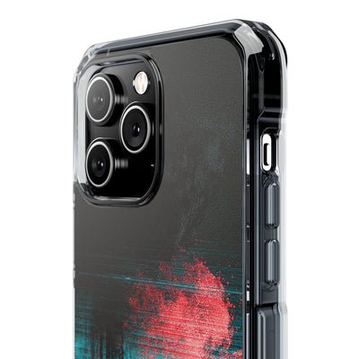 Digital Signal Drift · Clear Impact Magnetic Phone Case for iPhone · Black