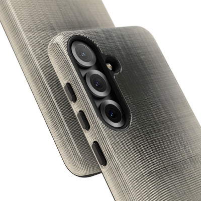 Beige Tough Phone Case for Samsung - Carbon Screen Grid