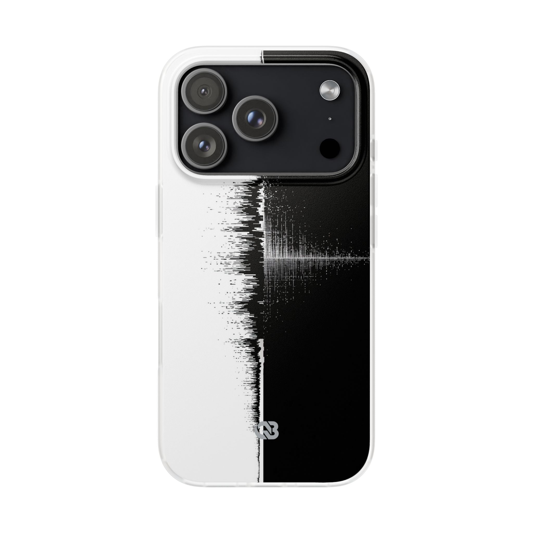 Black Lite Phone Case for iPhone - Static Signal Split
