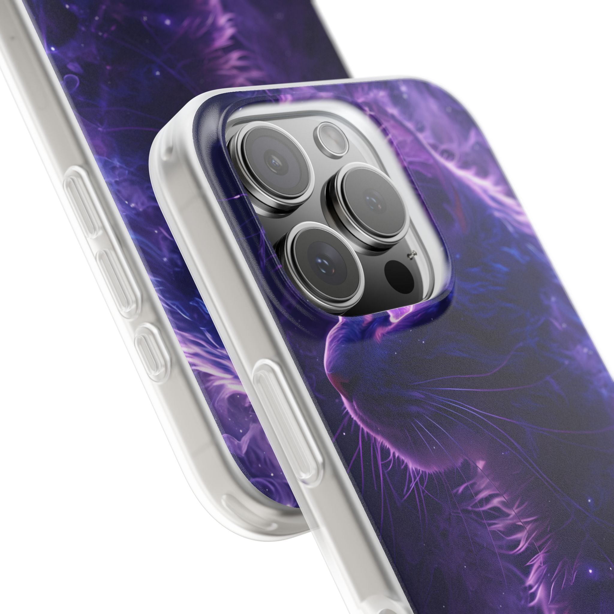 Purple Void Feline · Soft Custodia per iPhone