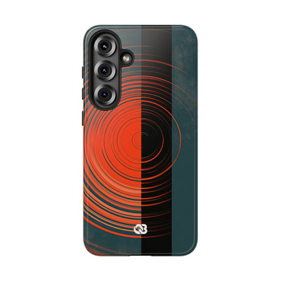 Teal Tough Phone Case for Samsung - Burnt Slate Radial