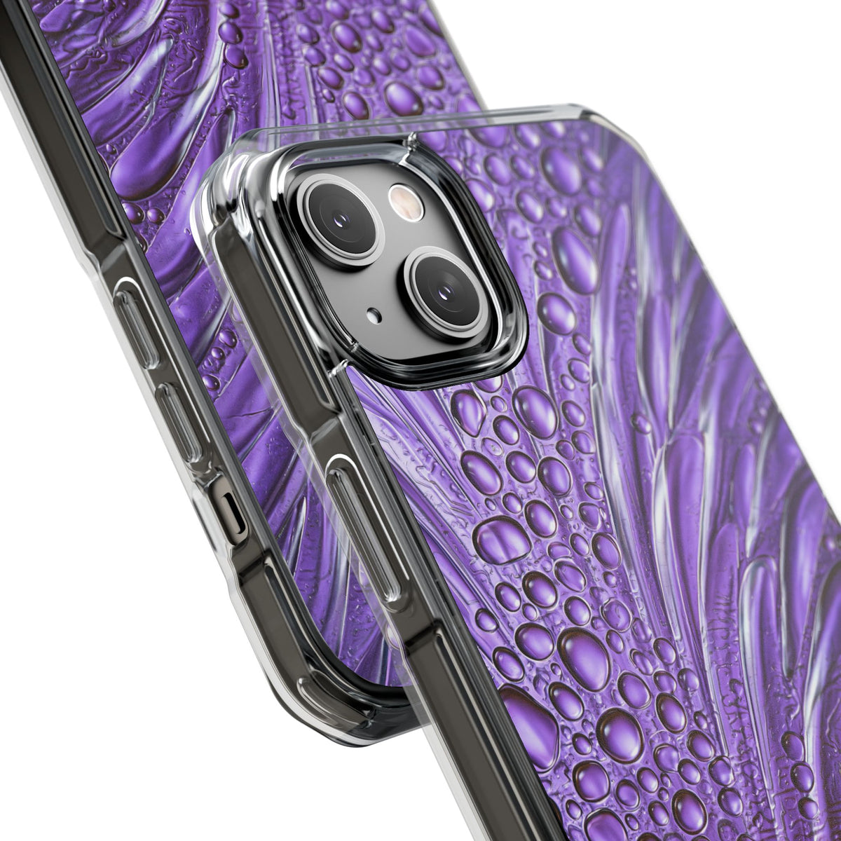 Violet Liquid Gel · Clear Impact Magnetic Phone Case for iPhone · Purple