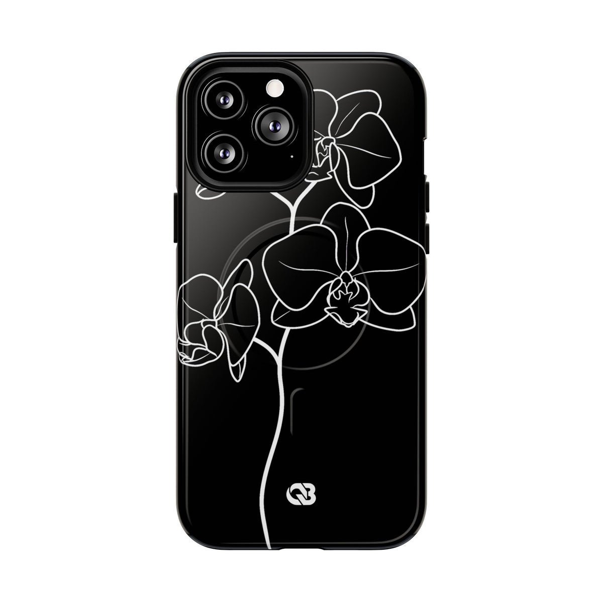 Midnight Orchid · Tough 2.0 Magnetic Phone Case for iPhone · Black