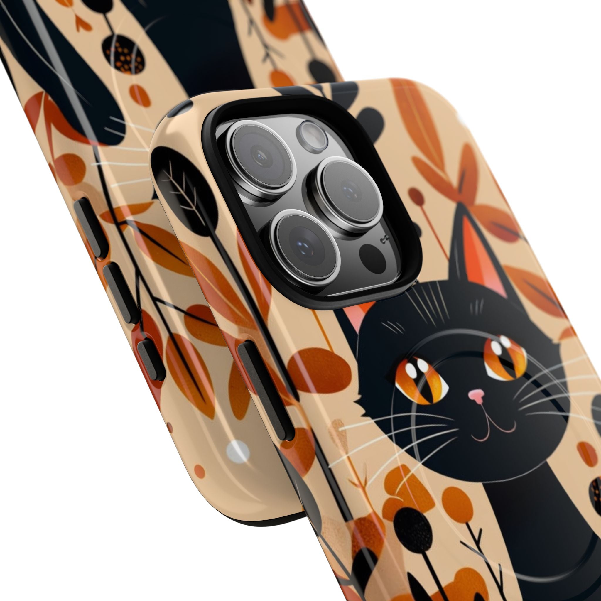 Schwarze Katze Glow iPhone 16 Pro Max Case - Tough+
