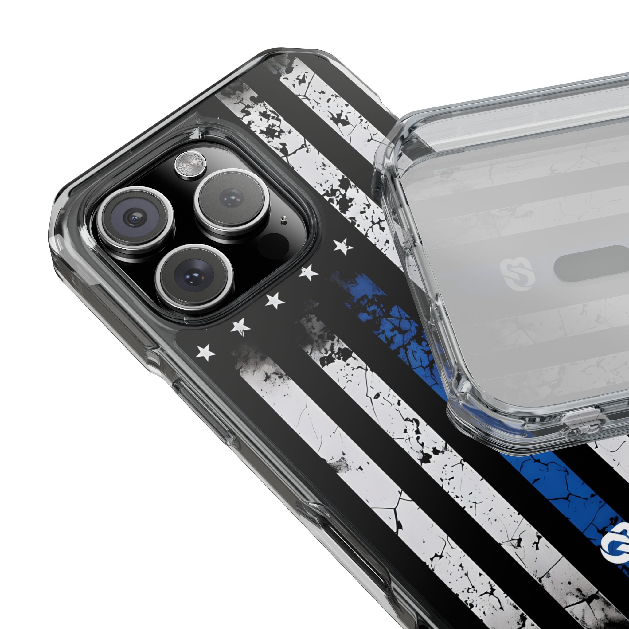 Gritty Cobalt Flag · Impact Phone Case for iPhone · Magsafe