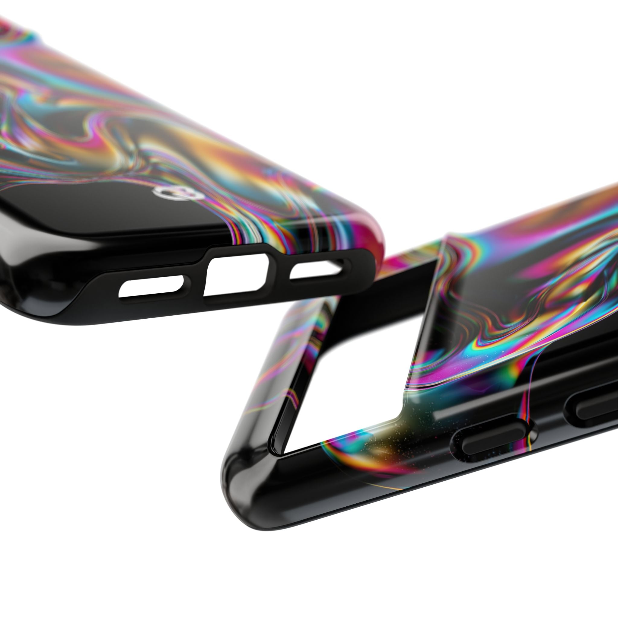 Purple Tough Phone Case for Google Pixel - Liquid Neon Chrome