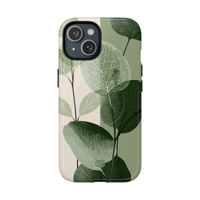 Green Tough 2.0 Magsafe Phone Case for iPhone - Sage Leaf Skeletals