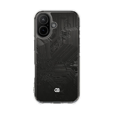 Obsidian Circuitry · Clear Impact Magnetic Phone Case for iPhone ·  Black