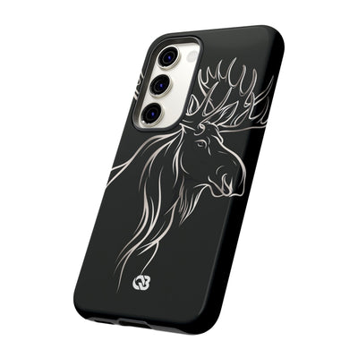 Nordic Moose Contour · Tough Phone Case for Samsung · Black