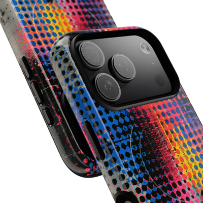Chromatic Halftone Grid · Tough 2.0 Magnetic Phone Case for iPhone · Blue
