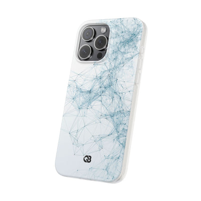 Blue Lite Phone Case for iPhone - Glacial Neural Web