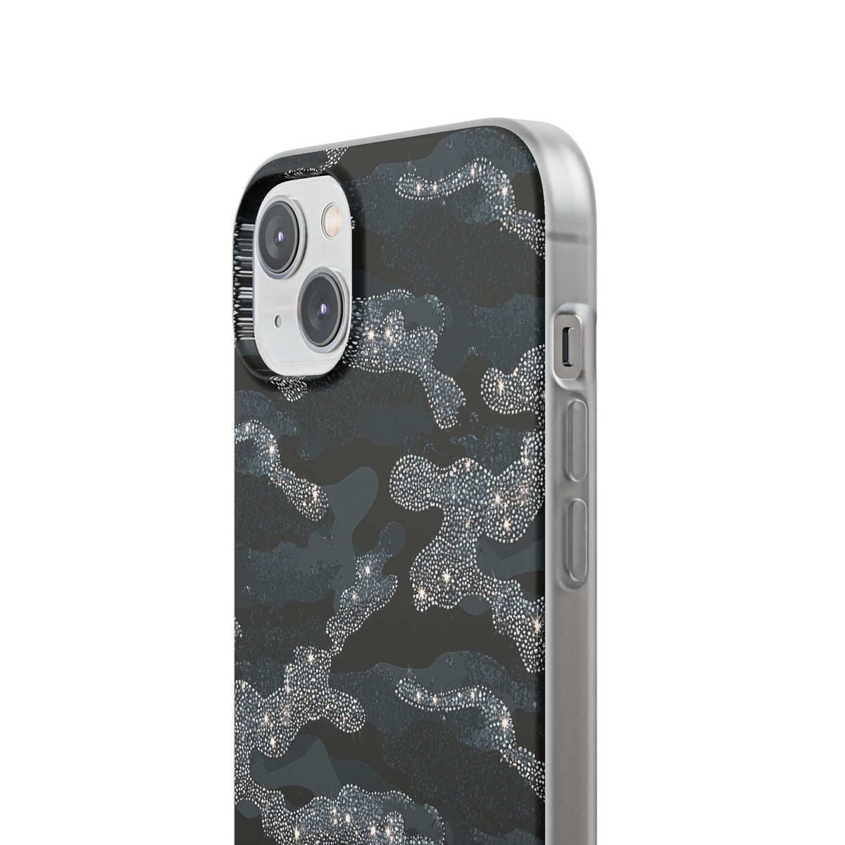Glitter Shadow Camo · Lite Phone Case for iPhone ·  Black