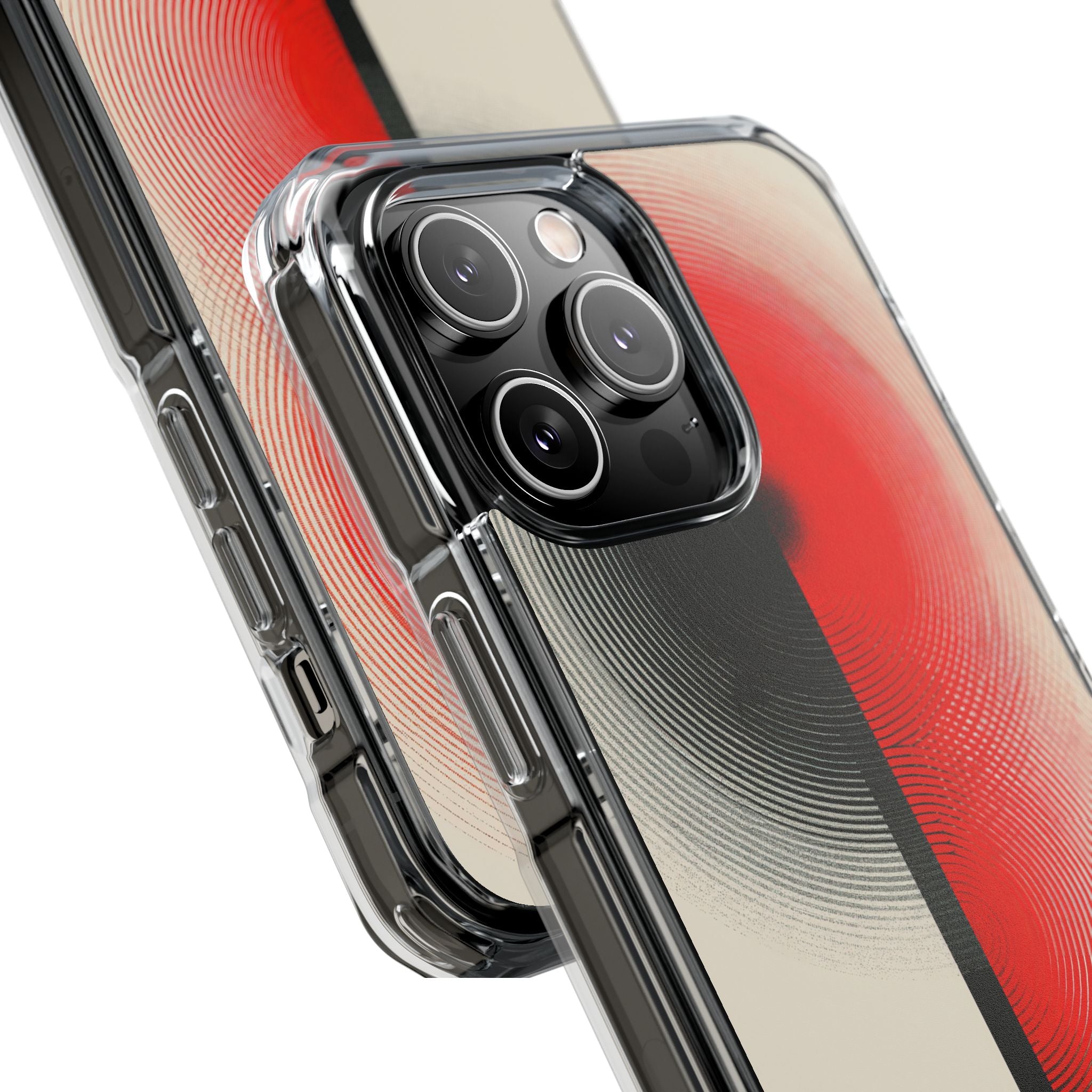 Red Impact MagSafe Phone Case for iPhone - Split Signal Red