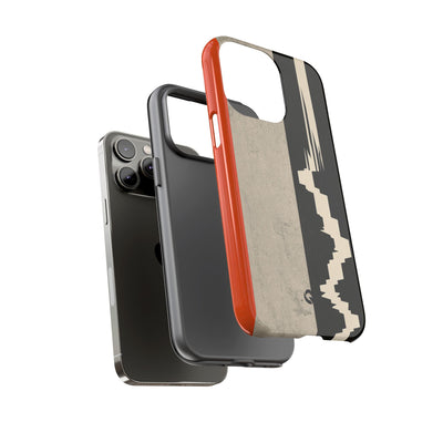 Orange Tough Phone Case for iPhone - Orange Monolith Rift