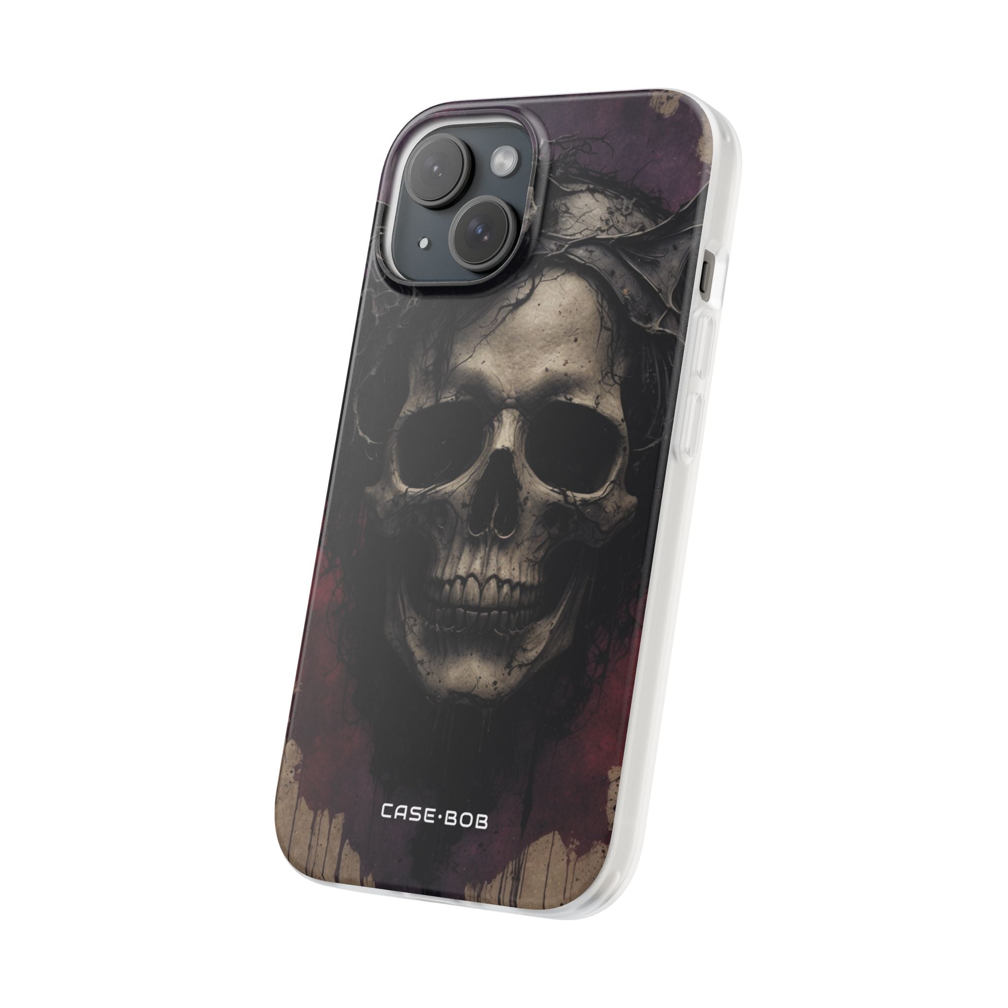 Gothic Skull Crown iPhone 15 Case - Soft